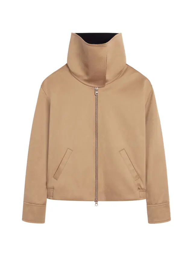 Courrèges · Farfetch: Jacke mit Stehkragen, түйе түсті нюд, әйелдер күртешесі