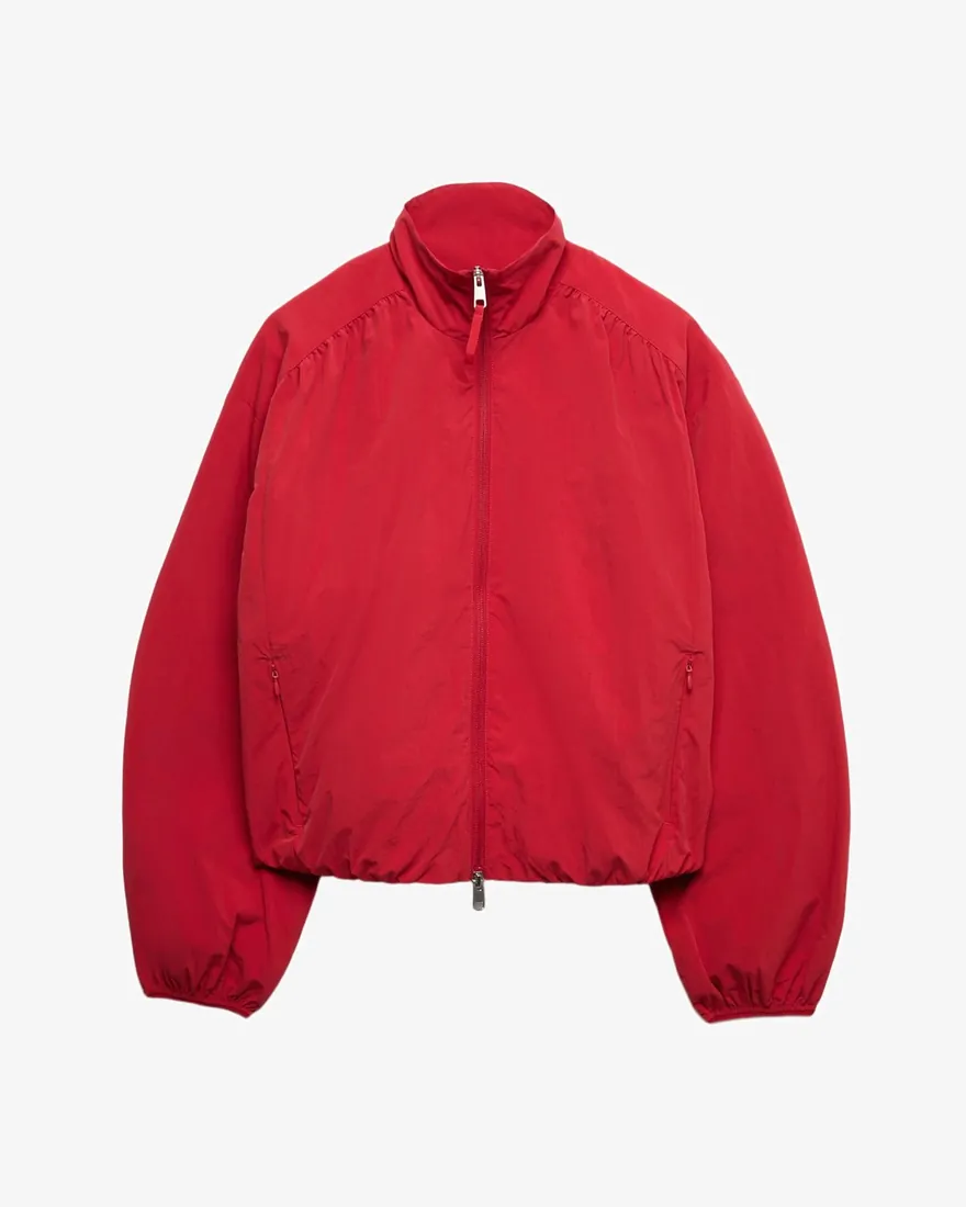 Zalando: Marks & Spencer Stormwear Lightweight Funnel Neck Gathered Jacket, қызыл, әйелдер күртешесі