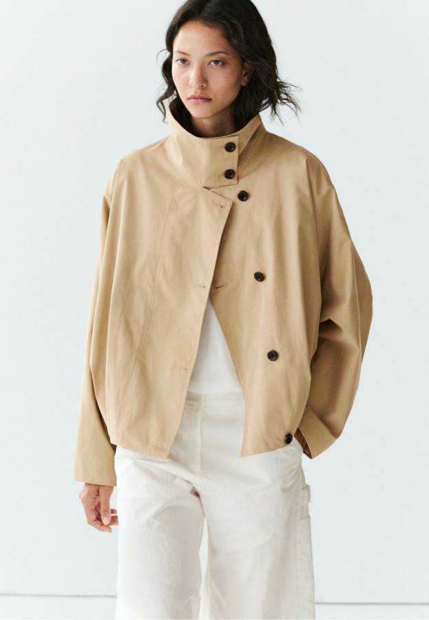 Massimo Dutti Бомбер с плиссированной стойкой