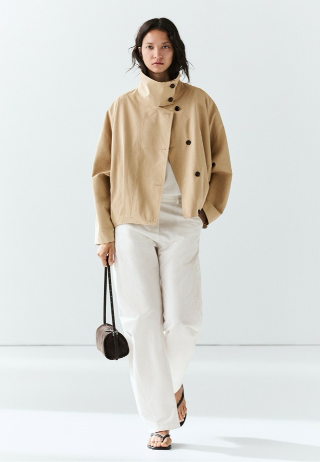 Massimo Dutti Бомбер с плиссированной стойкой