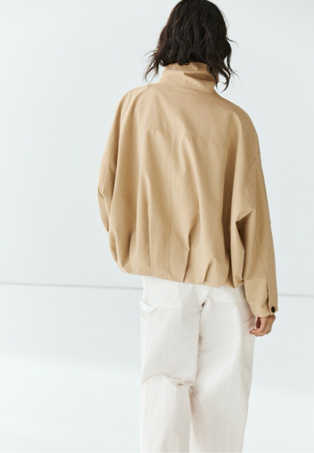 Massimo Dutti Бомбер с плиссированной стойкой