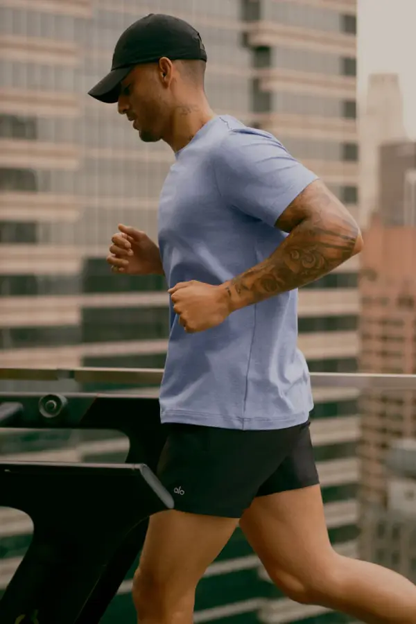 Conquer Reform Crewneck Short Sleeve - Provence Blue Heather - фото товара