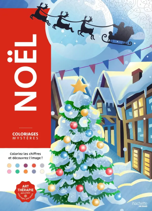 Coloriages Mystères - Noël: Coloriez les chiffres et découvrez l'image - фото товара