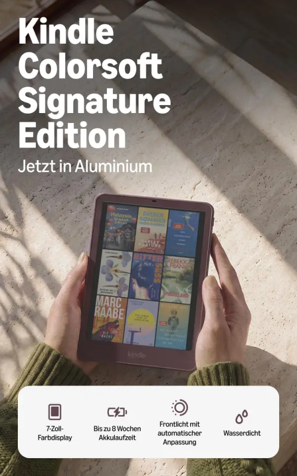 Amazon Kindle Colorsoft Signature Edition 32 GB (Newest Gen), Thinner, new aluminium design, 7" colour display, Auto-adjusting front light - Fig - фото товара