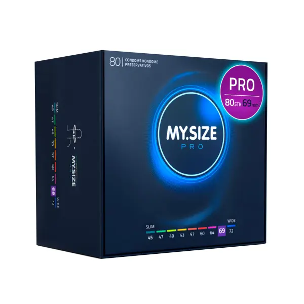 MY.SIZE PRO Elite Kondome, Groesse 8 69 mm, XL, 80 Stueck – Extra reines Vytex-Latex, leicht zu oeffnen - фото товара