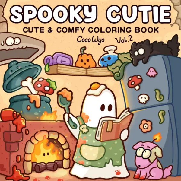Spooky Cutie: Vol. 2 Coloring Book for Adults and Teens Featuring Lovely Creepy Creatures in Cozy Moments for Relaxation - фото товара