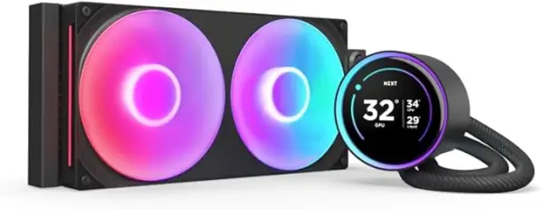 NZXT Kraken Elite 280 RGB - 280mm AIO-CPU-Kuehler, LCD - Schwarz | 280mm RGB-AIO-Kuehler mit 2,36-Zoll-LCD und F280 RGB Core Luefter. Anpassbares Display, sync RGB, volle CAM-Steue - фото товара