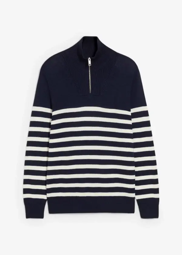 Troyer-Pullover aus weichem Baumwollmix - фото товара