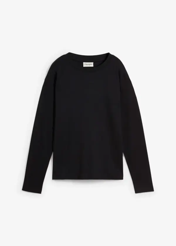 Langarmshirt aus reiner schwerer Bio-Baumwolle - фото товара