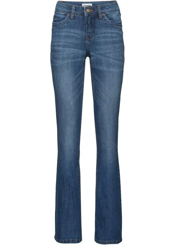 Bootcut-Jeans Mid Waist, Komfort-Stretch - фото товара
