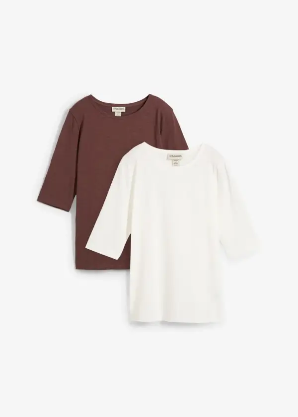 T-Shirt aus reiner Bio-Baumwolle, (2er Pack) - фото товара