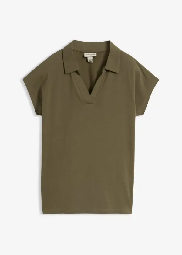 Poloshirt aus elastischem Baumwoll-Mix - фото товара