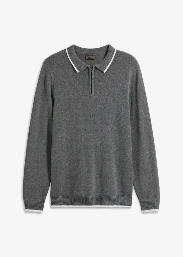 Polo Pullover mit recycelter Baumwolle - фото товара