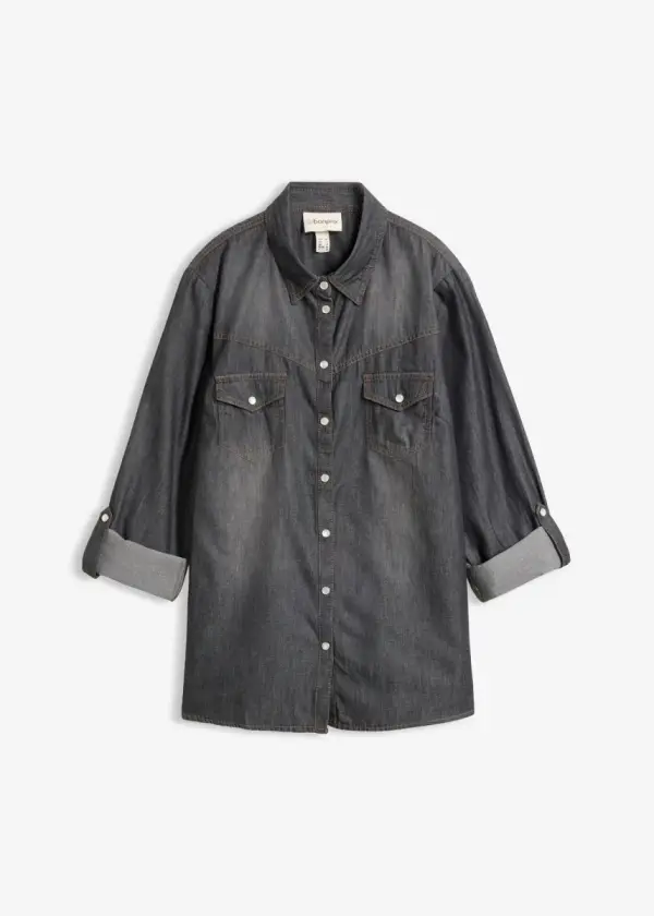 Jeansbluse aus reiner Bio-Baumwolle - фото товара