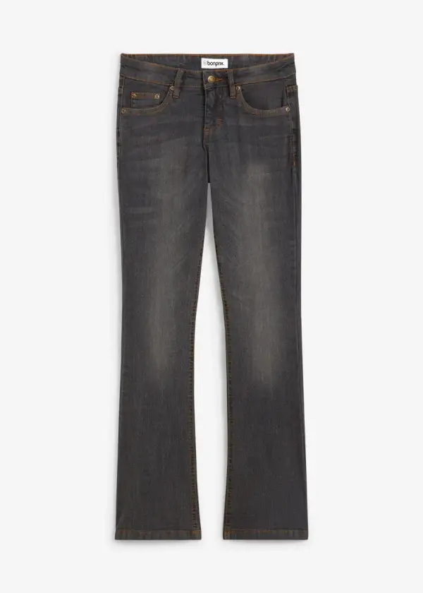 Bootcut-Jeans Mid Waist, Stretch - фото товара
