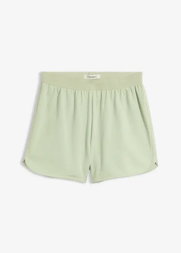 Sweat-Shorts mit abgerundetem Saum - фото товара