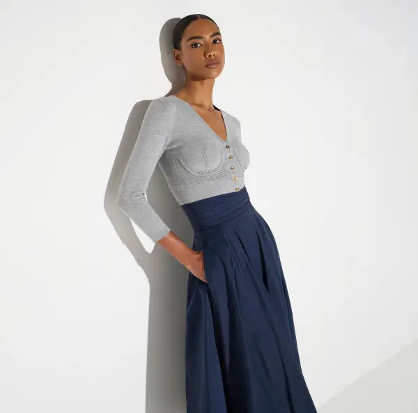 Cardigan im Bustier-Design aus Strick - фото товара