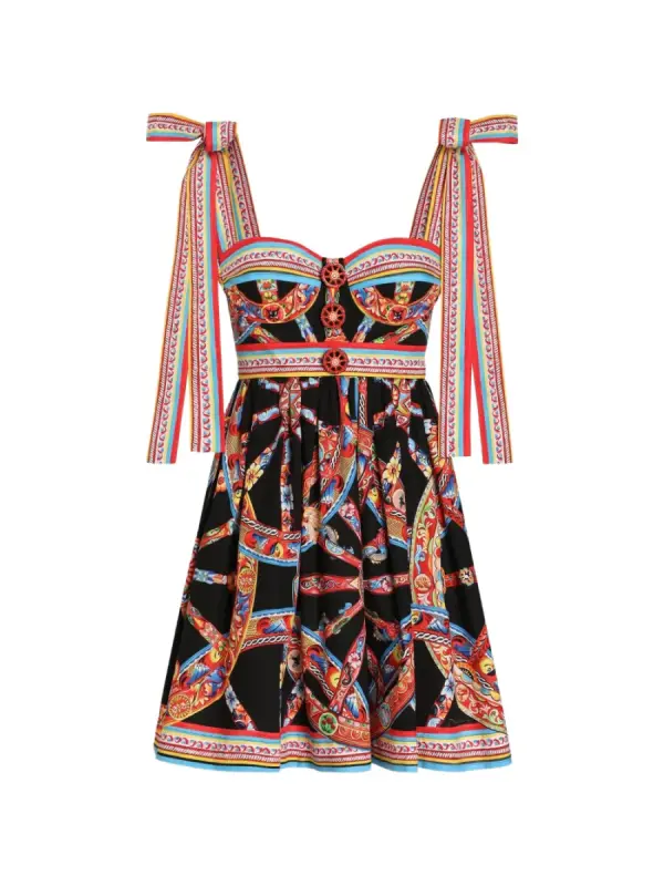 Dolce & Gabbana Kleid mit Carretto-Print - Каталогеру: заказать в России с доставкой из Европы