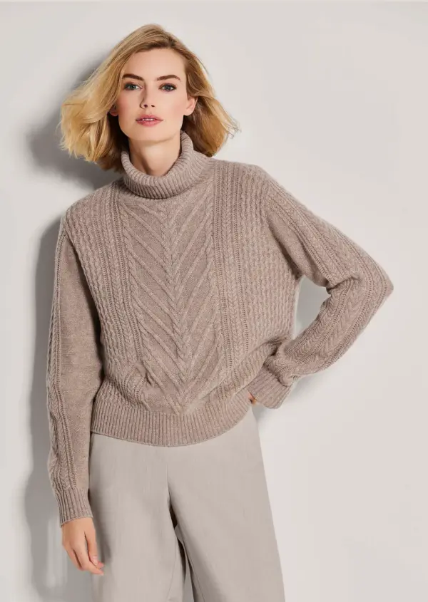 Kaschmir-Pullover mit Rollkragen - фото товара