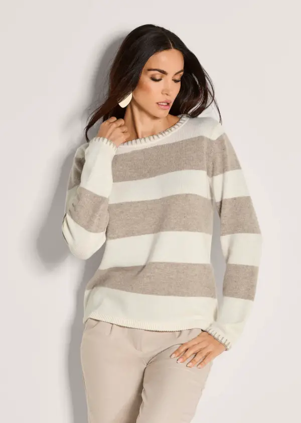 Товар Wollpullover im Blockstreifen-Design из интернет-магазина madeleine.com