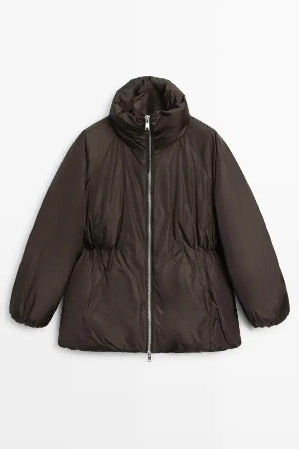 Daunenjacke mit Raffdetail - фото товара