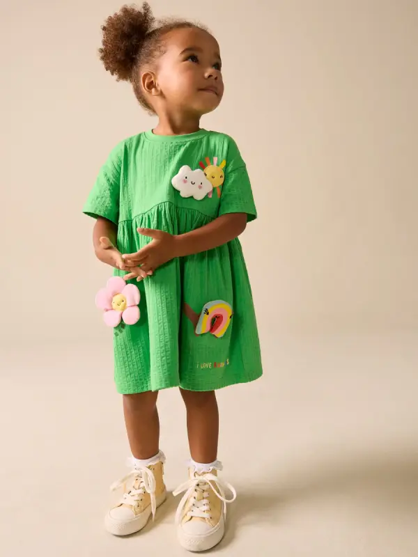 Gruen/Regenbogen - Jerseykleid (3Monate bis7Jahre) - фото товара