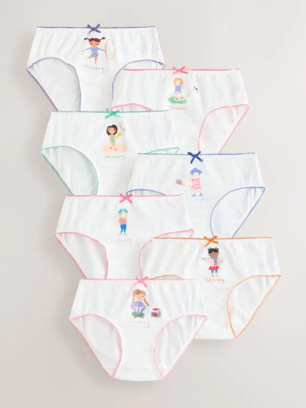 Weiss - Slips im 7er-Pack (1,5–16 Jahre) - фото товара
