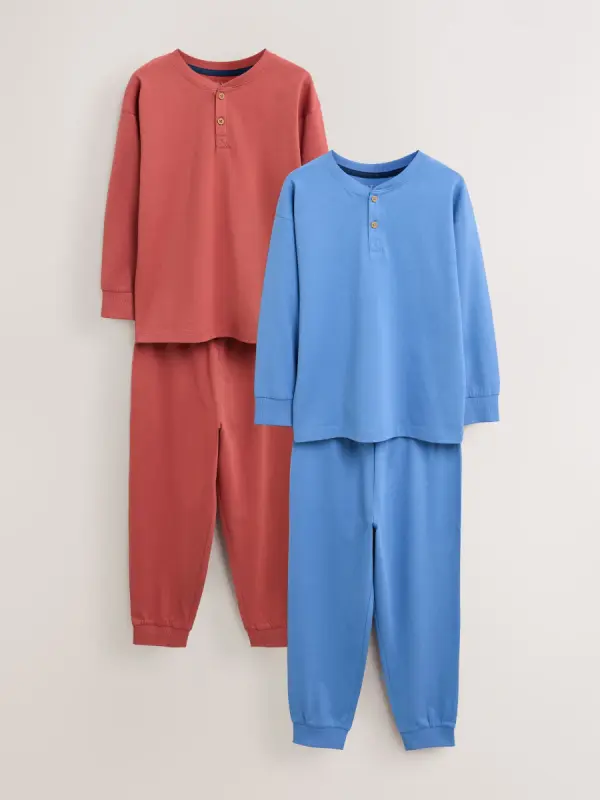 Rot/Blau - Langaermeliger Pyjama 2 Pack (3-16Jahre) - фото товара