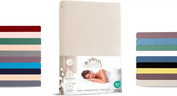 livessa Spannbettlaken Jersey Spannbettlaken Bettlaken Baumwolle weich Rundumgummi, Jersey, Gummizug: Rundumgummizug, In 9 Groessen und vielen Farben erhaeltlich aus 100% Baumwolle - Каталогеру: заказать в России с доставкой из Европы