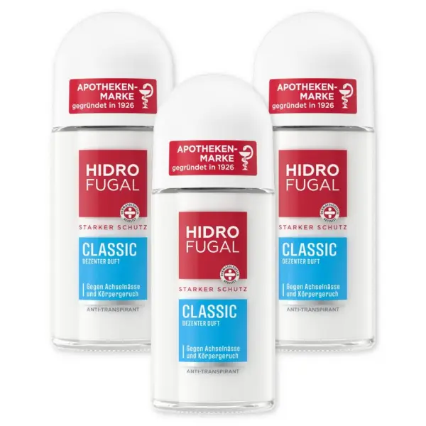 Hidrofugal Deo-Roller Deo Classic Roll-On 3 x 50ml, 3-tlg. + доставка по Герм. 5,90 € - фото товара