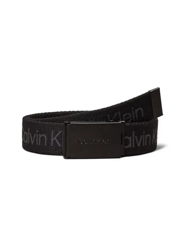 CALVIN KLEIN JEANS Synthetikguertel CALVIN LOGO CANVAS BELT Logodrucke, Koppelschliesse - фото товара