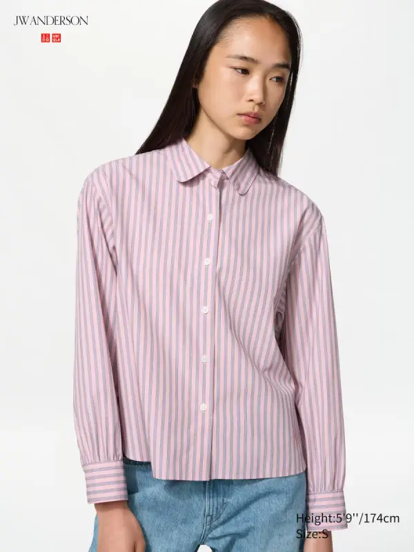 Baumwolle Bluse (weite Aermel, gestreift) - Каталогеру: заказать в России с доставкой из Европы