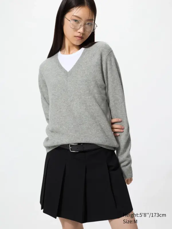 Товар 100 % Kaschmir Pullover (V-Ausschnitt) из интернет-магазина uniqlo.com
