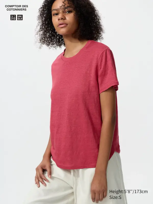 100 % Leinen T-Shirt (Rundhals) - фото товара