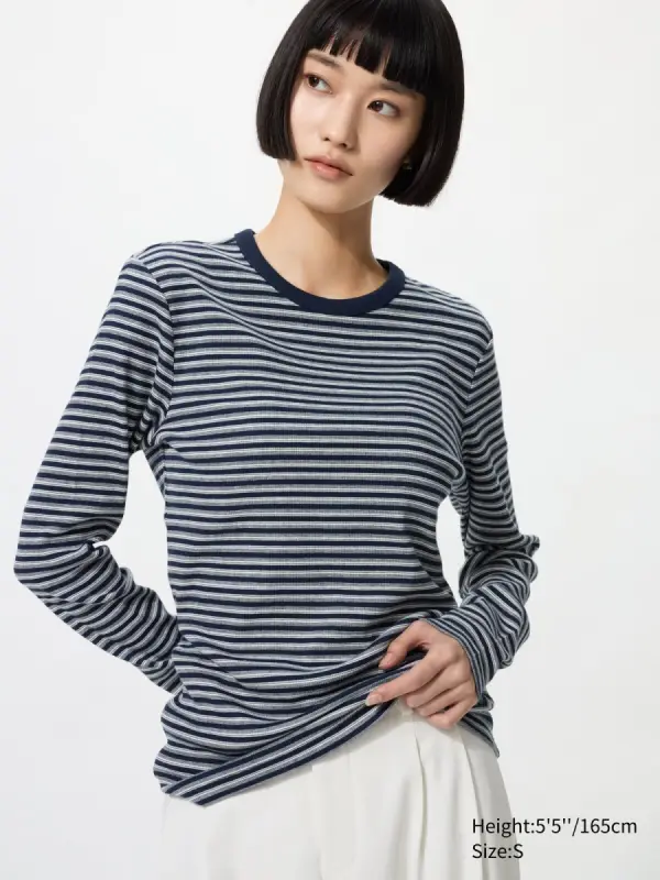 Soft Langarmshirt (gerippt, gestreift) - фото товара