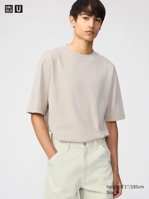 AIRism Baumwolle T-Shirt (oversized, Rundhals) - фото товара