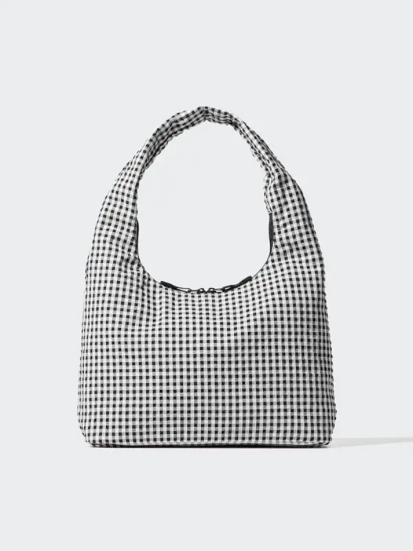 Seersucker Schultertasche (kariert) - фото товара