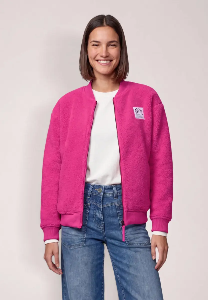 Cecil · Zalando: Teddy-Blouson, қызғылт, әйелдер күртешесі