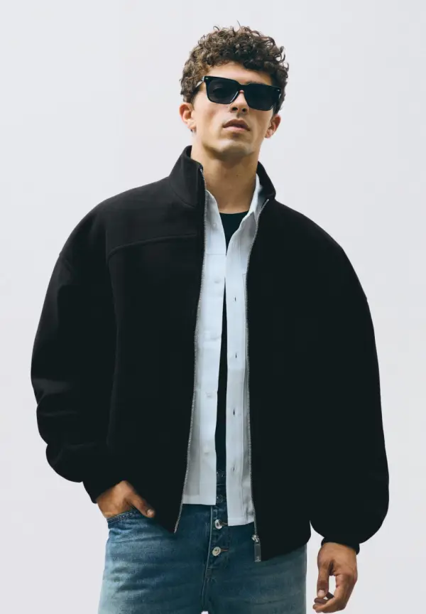 Bershka HEAVY CLOTH - BOMBER JACKET - Summer jacket - фото товара