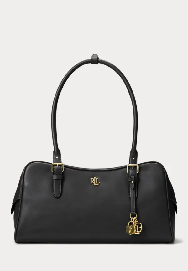 Lauren Ralph Lauren LEATHER LARGE MARCY ZIP SATCHEL - Handbag - фото товара