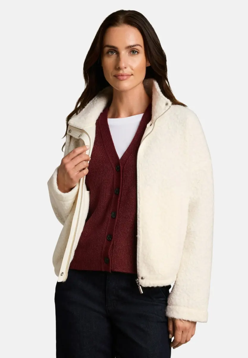 Zalando: Tom Tailor Teddy Sweatjacke mit Stehkragen, әйелдер күртешесі