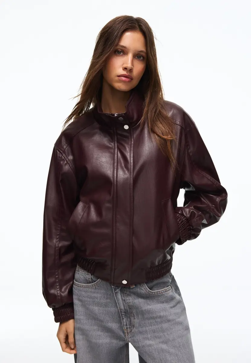 Zalando: Bershka Faux leather jacket, әйелдер күртешесі
