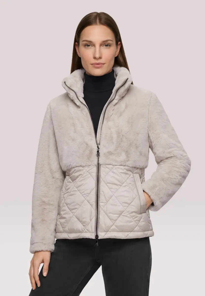 Zalando: Amber & June mit Stehkragen PLUeSCHJACKE - Winter jacket - hellgrau, әйелдер күртешесі