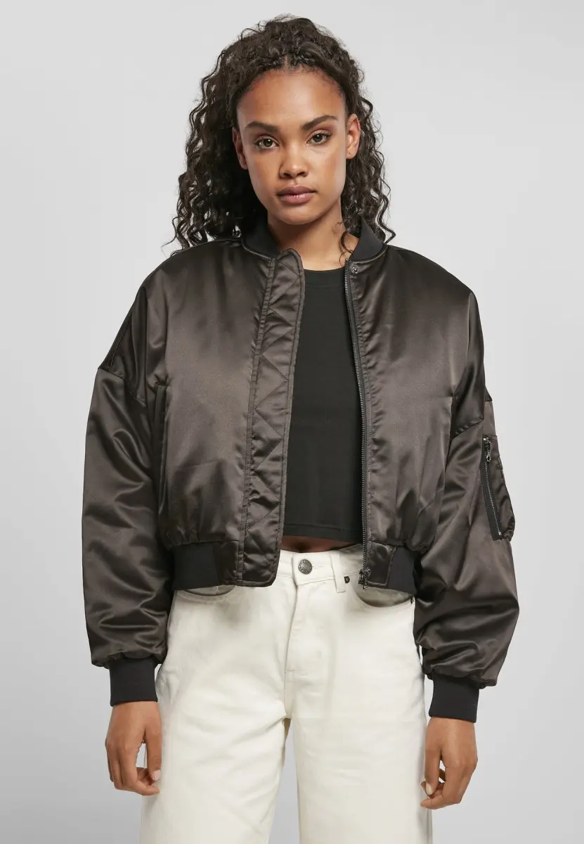 Zalando: Urban Classics Ladies Short Oversized Satin Bomber Jacket, әйелдер күртешесі