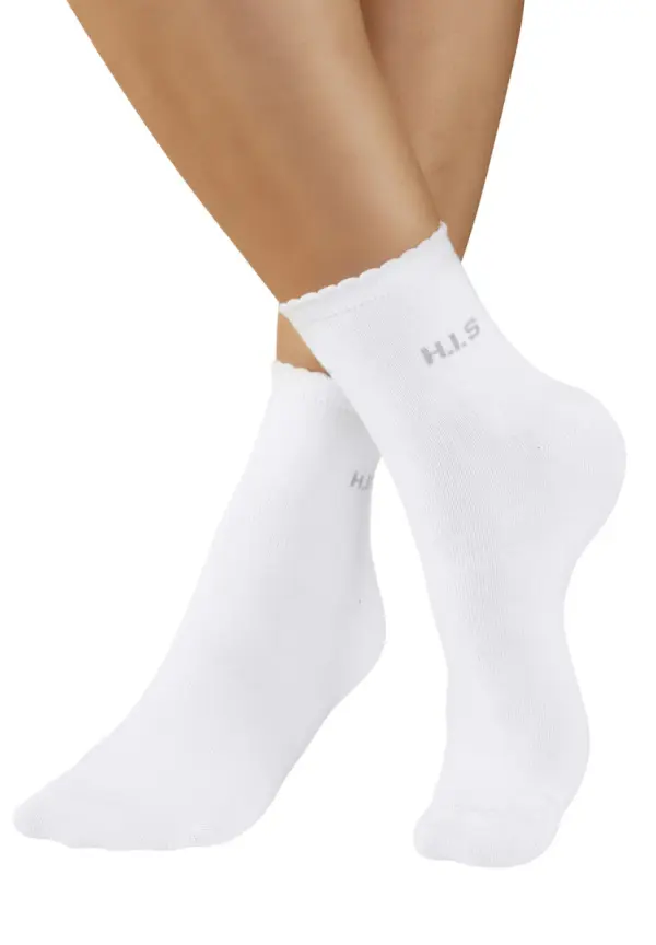 H.I.S KURZSOCKEN DAMEN UNI UND MELIERT FUeR DIE GANZE WOCHE 7 PACK - Socks - weiss - фото товара