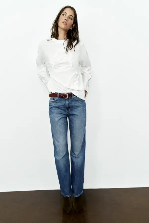 LANGAeRMELIGES BESATZ-T-SHIRT - фото товара