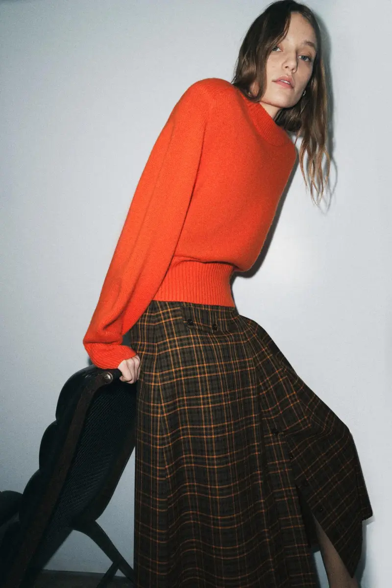 MITTELLANGER ROCK MIT KAROMUSTER ZW COLLECTION - Orange/Gruen - Каталогеру: заказать в России с доставкой из Европы