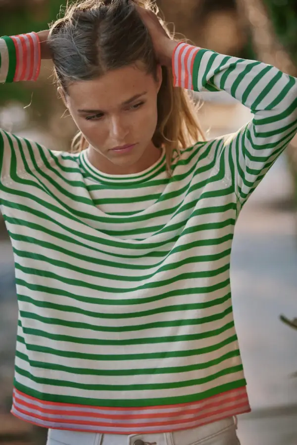 STRIPED KNIT JUMPER - фото товара