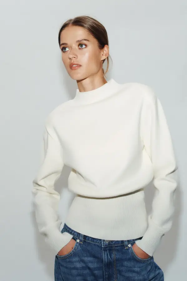 SHOULDER PAD KNIT JUMPER - фото товара