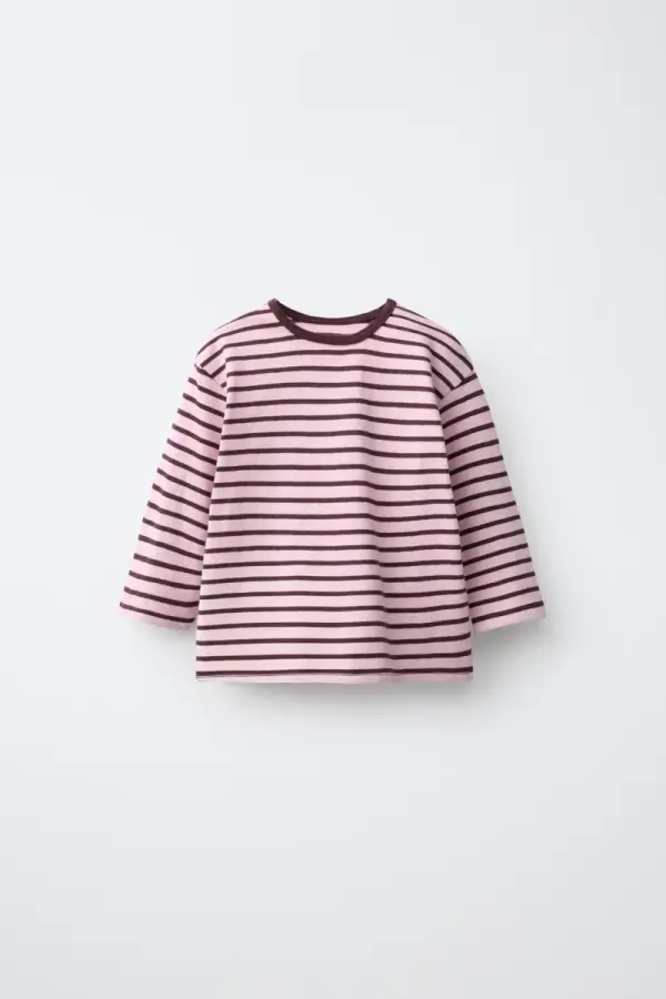 GESTREIFTES T-SHIRT MIT ETIKETT - фото товара